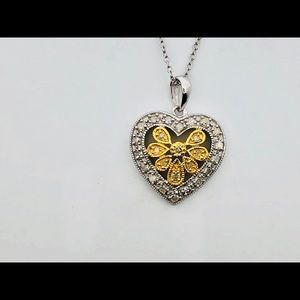 Natural Diamond Heart Pendant